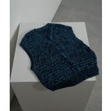 BLUE | ミックスヤーンニットベスト | SENSE OF PLACE