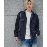 NAVY | フリースフラップルーズシャツ | SENSE OF PLACE