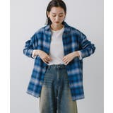 NAVY | 『ユニセックス』ヘビーネルオンブレーチェックシャツ | SENSE OF PLACE