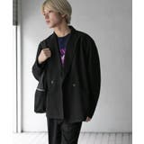 BLACK | 『UR TECH』ヘリンボーンダブルテーラードジャケット | SENSE OF PLACE