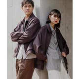 BROWN | 『ユニセックス』ツイルスエードタッチZIPブルゾン | SENSE OF PLACE