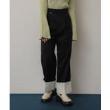BLACK | ワイドターンバックパンツ | SENSE OF PLACE