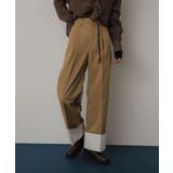 BEIGE | ワイドターンバックパンツ | SENSE OF PLACE