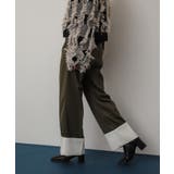 KHAKI | ワイドターンバックパンツ | SENSE OF PLACE