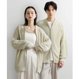 『ユニセックス』『洗濯可』シアーメッシュドライバーズカーディガン | SENSE OF PLACE | 詳細画像1