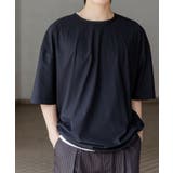 BLACK | 4WAYストレッチプルオーバーショートスリーブTシャツ | SENSE OF PLACE