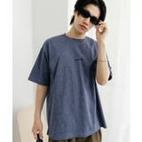 BLUE | スノーダイクルーネックロゴTシャツ | SENSE OF PLACE