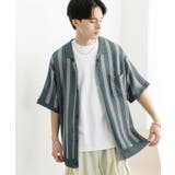 MINT | ストライプショートスリーブニットシャツ | SENSE OF PLACE