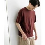 BROWN | クルーネックニットショートスリーブTシャツ | SENSE OF PLACE