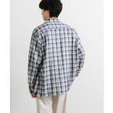 『ユニセックス』シアーチェックオープンカラーロングスリーブシャツ | SENSE OF PLACE | 詳細画像41