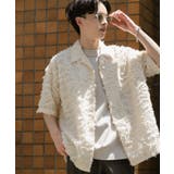 OFF WHITE | フリンジジャガードショートスリーブシャツ | SENSE OF PLACE