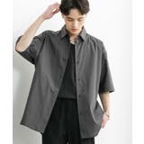 CHARCOAL | 『ユニセックス』リラックスフィットレギュラーカラーショートスリーブシャツ | SENSE OF PLACE