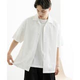 WHITE | シアサッカーオープンカラーショートスリーブシャツ | SENSE OF PLACE