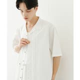 WHITE | デザインオープンカラーショートスリーブシャツ | SENSE OF PLACE