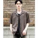 BLACK | グレンチェックオープンカラーショートスリーブシャツ | SENSE OF PLACE
