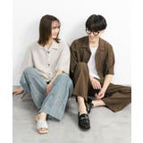 『ユニセックス』オープンカラールーズショートスリーブシャツ | SENSE OF PLACE | 詳細画像47