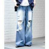 『ユニセックス』ダメージデニムワイドパンツ | SENSE OF PLACE | 詳細画像28