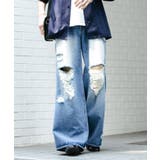 『ユニセックス』ダメージデニムワイドパンツ | SENSE OF PLACE | 詳細画像29