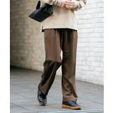 BROWN | ダブルタックワイドパンツ | SENSE OF PLACE