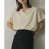 OFF WHITE | ミラノリブVネックTシャツ | SENSE OF PLACE