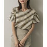 WHT×BLK | ミラノリブVネックTシャツ | SENSE OF PLACE