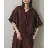 BROWN | リネンライクメッシュシャツ | SENSE OF PLACE