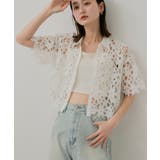 OFF WHITE | レースクロップドシャツ(半袖) | SENSE OF PLACE