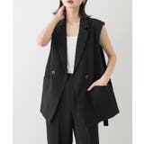 BLACK | 『UR TECH DRYLUXE』リネンライクサイドベルトジレ | SENSE OF PLACE