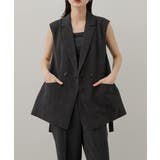 CHARCOAL | 『UR TECH DRYLUXE』リネンライクサイドベルトジレ | SENSE OF PLACE