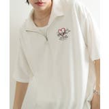 WHITE | Mark Gonzales スタンドハーフZIPドローコードTシャツ | SENSE OF PLACE