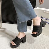 BLK | チャンキーヒール サンダル レディース | VICTORIA