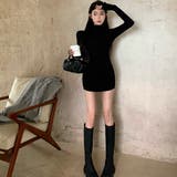 タートルネックギャザーワンピース ドレス レディース | VICTORIA | 詳細画像11