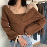 レイヤードニット オフショルダー プルオーバーニット | VICTORIA | 詳細画像14