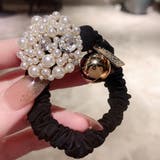BLK | ヘアアクセサリー ヘアゴム ビジューシュシュ | VICTORIA