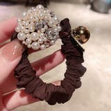 BRN | ヘアアクセサリー ヘアゴム ビジューシュシュ | VICTORIA