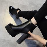 太ヒール 厚底ブーツ ショートブーツ | VICTORIA | 詳細画像2