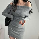 GRY | オフショルダー ニットワンピース ワンピース | VICTORIA
