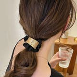 BLK | シュシュ ヘアアクセサリー ヘアゴム | VICTORIA