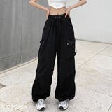 BLK | ゆったりカーゴパンツ レディース ストリート | VICTORIA