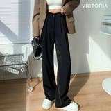 BLK | ハイウエスト タックパンツ レディース | VICTORIA