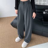 GRY | ハイウエスト タックパンツ レディース | VICTORIA