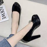 BLK | パンプス チャンキーヒール エナメル | VICTORIA