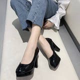 パンプス チャンキーヒール エナメル | VICTORIA | 詳細画像3