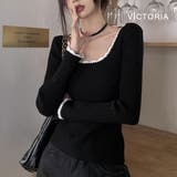 BLK | 春ニット リブニット 長袖 | VICTORIA