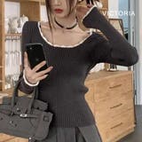 GRY | 春ニット リブニット 長袖 | VICTORIA