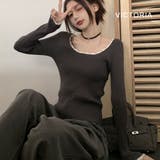 春ニット リブニット 長袖 | VICTORIA | 詳細画像3