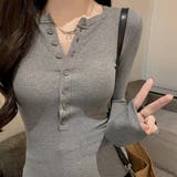 ヘンリーネック レディース Tシャツ | VICTORIA | 詳細画像14