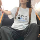 WHT | プリントTシャツ 引用符＆ヘッドホン プリント | VICTORIA