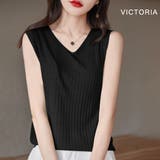 ノースリーブニット トップス サマーニット半袖ニット細見え | VICTORIA | 詳細画像7