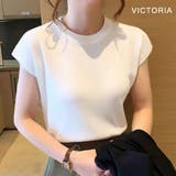 フレンチスリーブニットトップス トップス サマーニット | VICTORIA | 詳細画像9